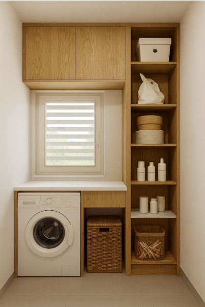 Camera-minune din apartamentele noi: ce e un wash & store room